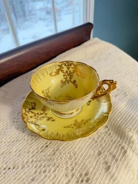 vintage Royal Sealy lusterware teacup and saucer set from Japan